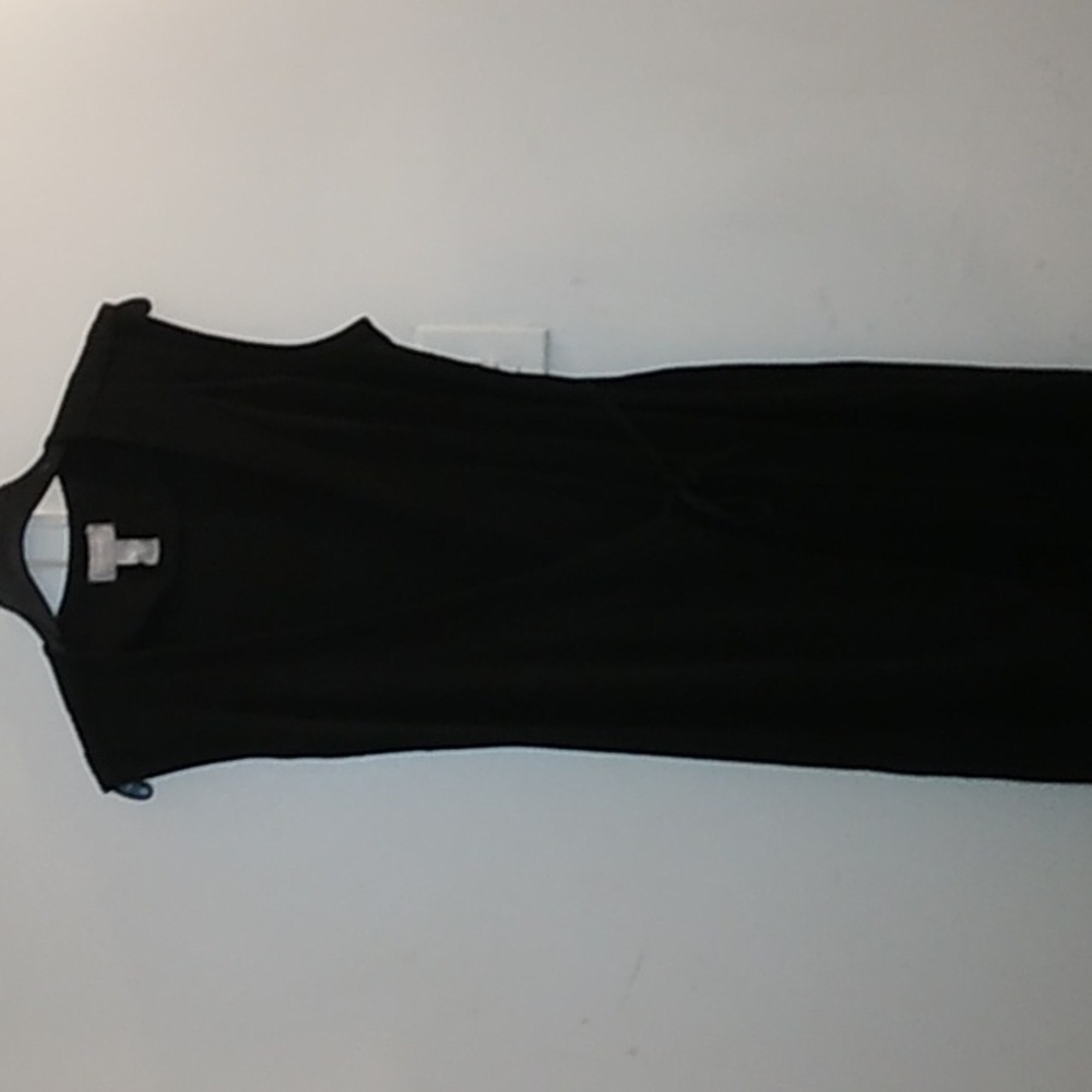 Black Faux Wrap Dress - Picture 3 of 6